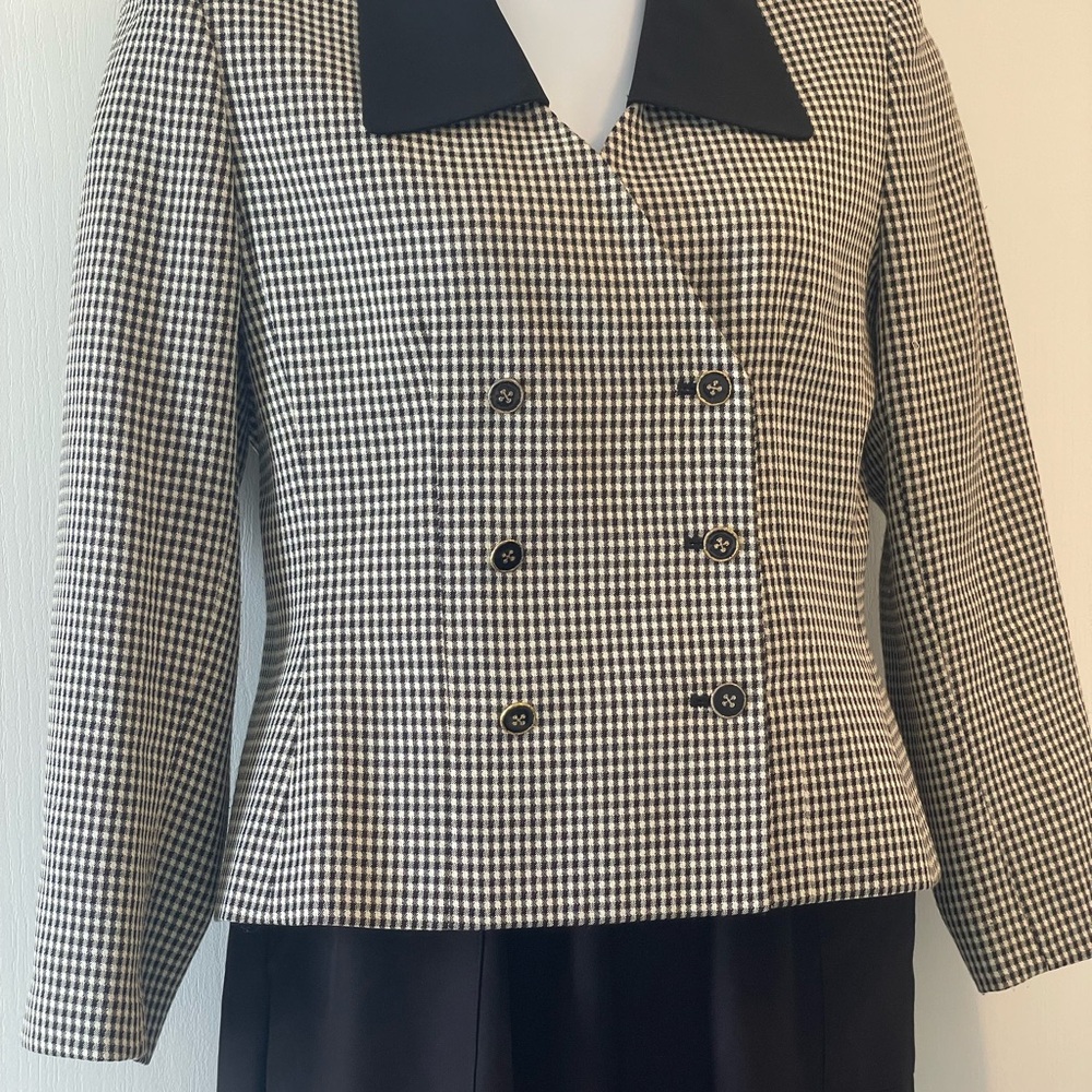 Black and White Houndstooth Women's Jacket